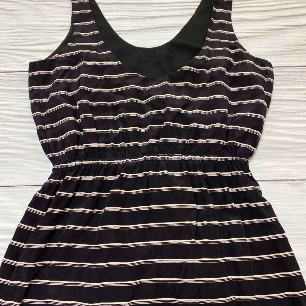 Joie Black White Striped Chariot Dress Silk - Picture 13 of 16